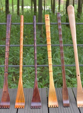 1Pc Long Natural Wood Back Scratcher Massager Pen Clip Hand