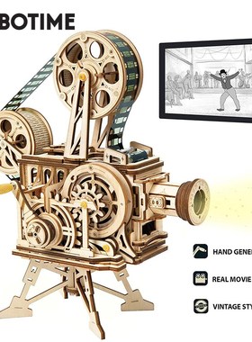 Robotime ROKR Hand Crank Projector Classic Film Vitascope 3