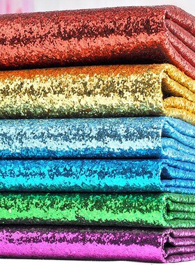 Faux P Glitter Leather Sequin Fabric ,Synthetic Leather for