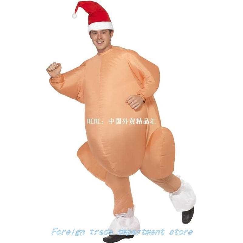 Inflatable Roast Turkey Costume Halloween Chicken For Adults