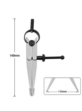 Adjustable Leather Compass Lockable Carbon Steel Divider Win
