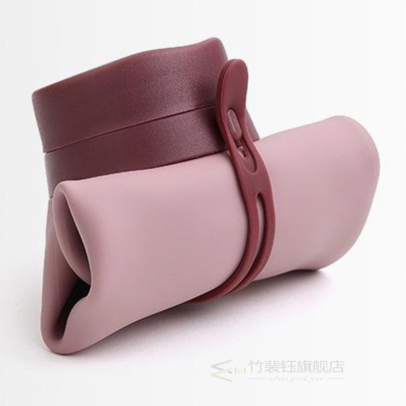 600ml Silicone Folding Water Bottle Outdoor Travel Anti-scal
