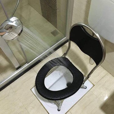 Folding chair for elderly, pregnant, disabled, toilet seat f