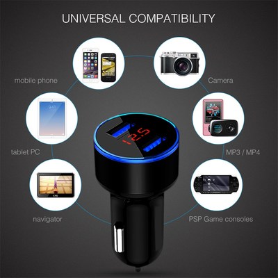 4.8A Car Charger Mobile Phone  Charging Adapter in Car w