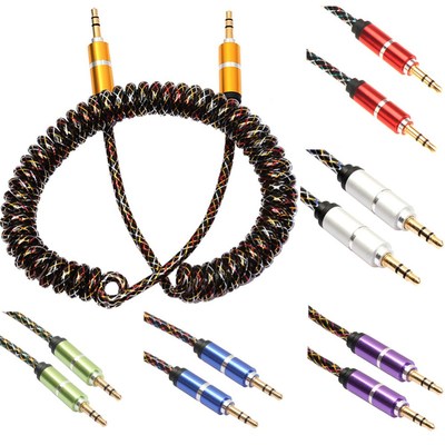 VODOOL AUX Cable Braided Fabric 3.5mm Jack Male To Male Ste