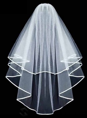 White short Bridal Wedding Veil Bride To Be Sash Bachelorett