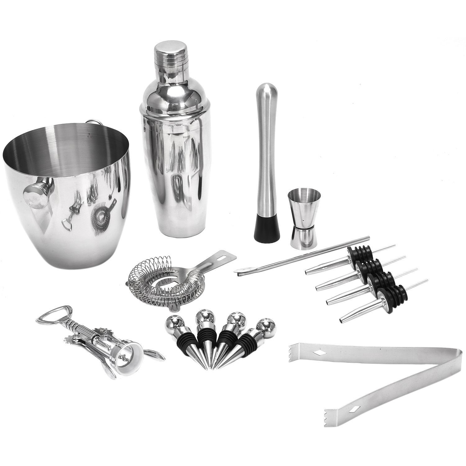 16-Piece Wine and Cocktail Bar Set - Bar Kit Includes Essent