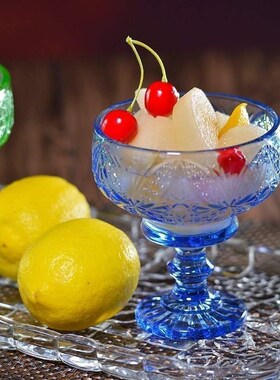 High foot pudding dessert cup glass ice cream cup