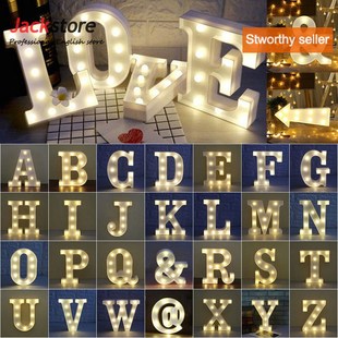 alphabet 26 letters lights led light up white warm marquee