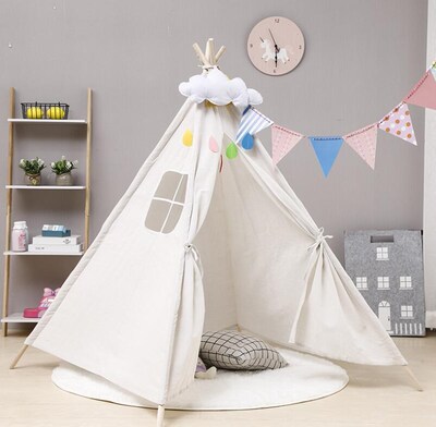 kids teepee tent kids indian canvas playhouse sleeping dome