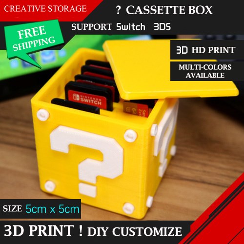 Customize Creative 3d Print Console Game Card Cassette Ques