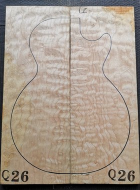 Quilted Maple Electric Guitar Electric Bass Body Veneer Two-