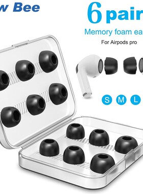 Memory Foam Ear Tips for Airpods Pro 6 Pairs Tips Replaceme