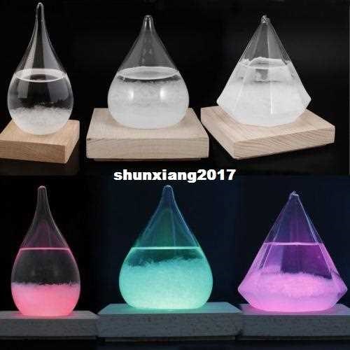 Fairy Storm Glass Barometer Large Crystal Drops Water Shape