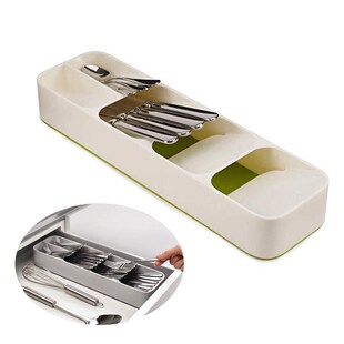 Drawer-Organizer Divider Storage-Container Utensils Cutlery-