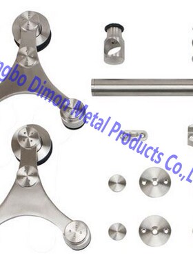 Free shipping Stainless steel glass sliding door hanging whe