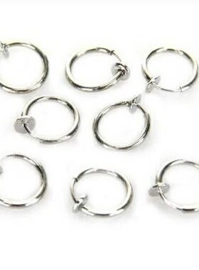 szs hot 8 clip on fake, piercing the nose lip hoop rings ear