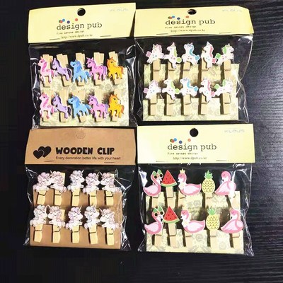 10ps Flamingo Unicorn Party Supplies DIY Photo Frame Mini W