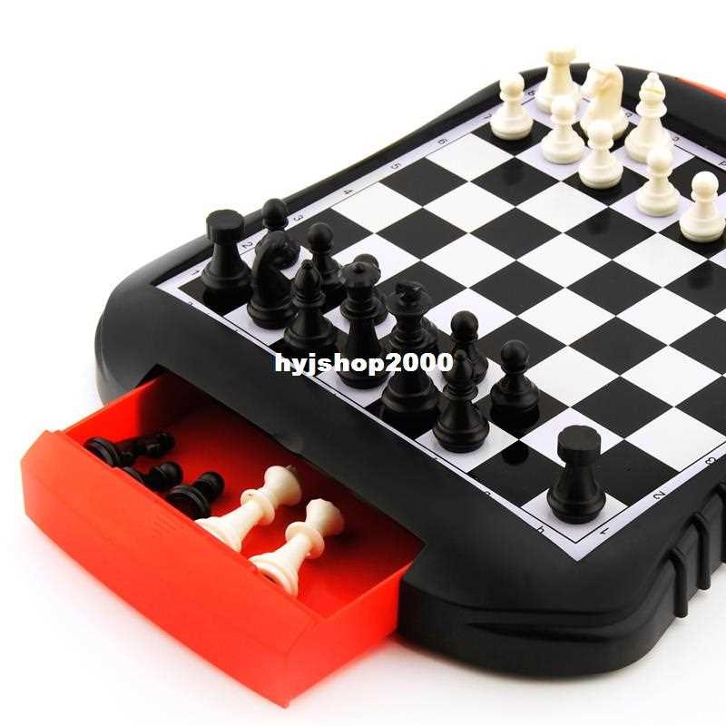 Portable Magnetic Storable Chess Pieces Travel Plastic Chess