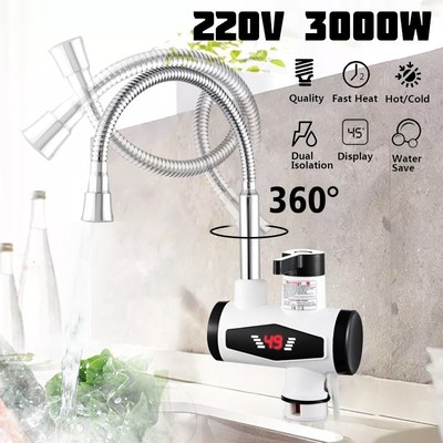 Electric Kitchen Water Heater Tap Instant Hot Water Faucet H