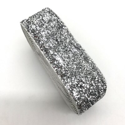 3Yards/lot 1Inch 25mm Glitter Velvet Ribbon Headband s Bow W