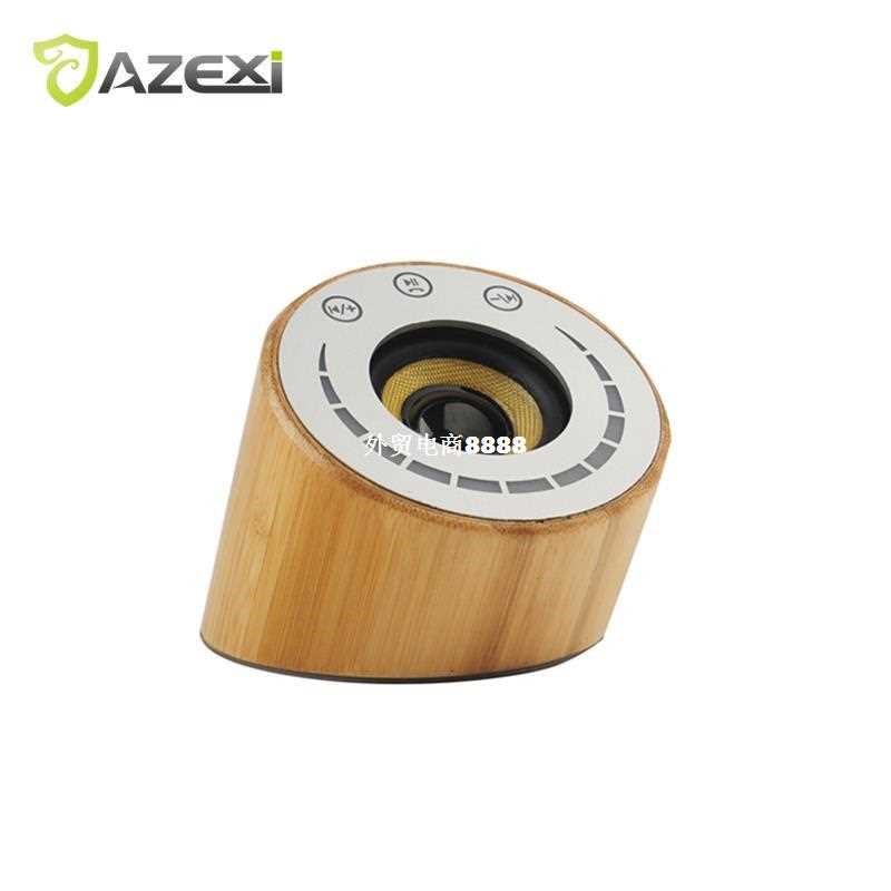 2018 New Wooden Angular Surface Bluetooth speaker with MIC 3