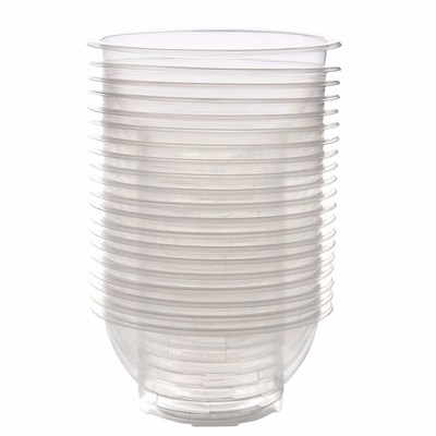 20Pcs Clear Plastic Disposable Rice Serving Bowl Outdoor Pic