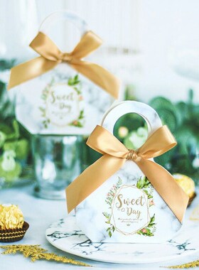 Wedding Candy Box with ribbon candy packaging boxes wedding