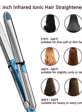 Straightener Flat-Iron-Hair Nano Titanium Floating-Plate Sty