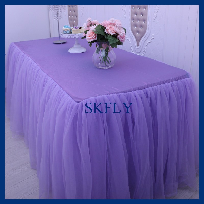 SK005S light purple elegant 6ft rectangle 30'' wide, 72'' lo
