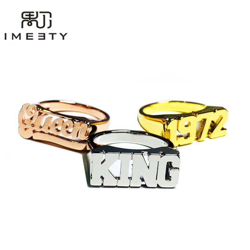 IMEETY custom signet rings handcraft year rings design pers