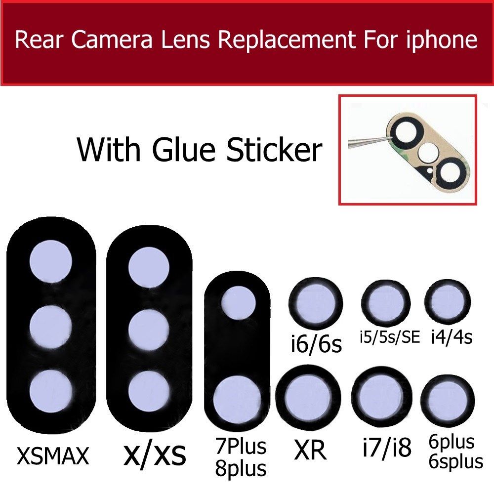 new rear camera lens for iphone 4 4s 5 5s se 6 7 8 x xr xsm