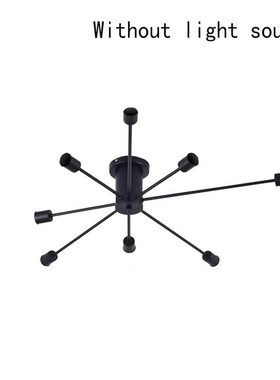 LED Art Multi-head Sitting Room Ceiling Lamp Bedroom Study D