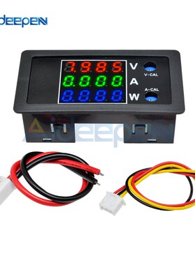 DC 100V 10A 1000W Digital Voltmeter Ammeter Wattmeter 4 dig