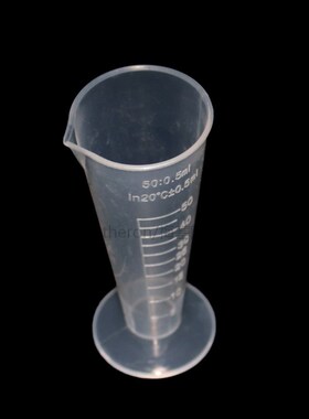 50ml Cone Plastic Measuring Cylinder Graduated Measuring Cyl