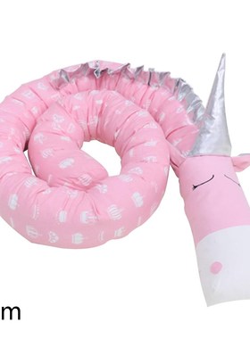 Pink nicorn Crib Bumper Safe Anti-Crash Bed Barrier Crib Bed
