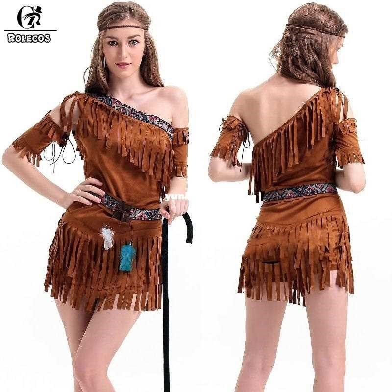 Halloween Women Costume African Indigenous Cosplay B