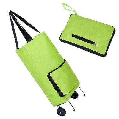Foldable Trolley Bag Portable Shopping Cart Folding Home Tra