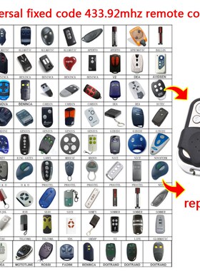 433MHZ Remote Command for DEA NOVOFERM DOORHAN GIBIDI MOTORL