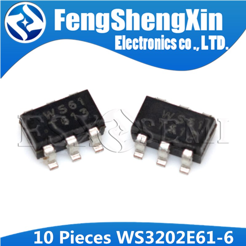 10PCS WS3202E61-6 WS61 SOT23 WS3202E SOT23-6 WS3202E61-6/TR