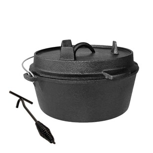 25cm Cast Iron Dutch Oven Camping Pot ncoated Cast Iron Dutc
