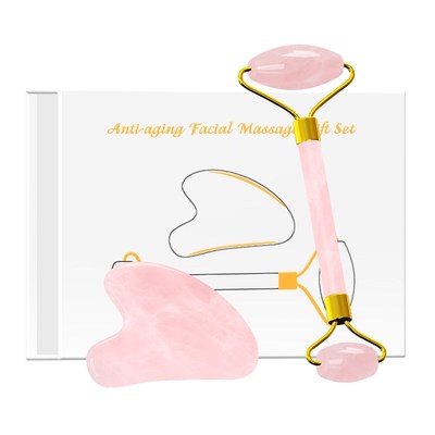 Natural Facial Beauty Massage Tool Jade Roller Gua Sha Ston