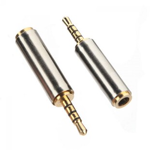 1Pc Stereo Audio Headphone Adapter Gold 2.5 mm Male to 3.5