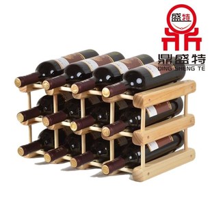 bottle dingsheng shelf solid wine wood rack special