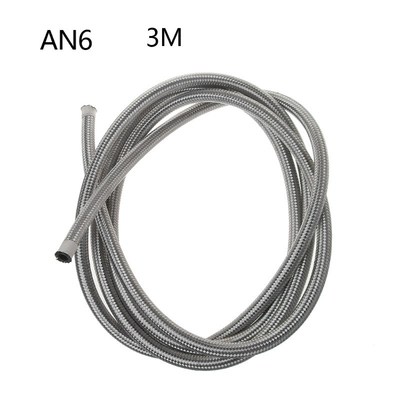 1M 3M Stainless Steel Braided Brake Gas Oil Fuel Line Hose A