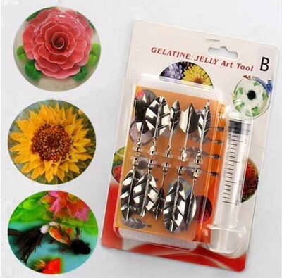 10pcs/set 3D Jelly Cake Gelatin Art Tool Pudding Nozzle Simu