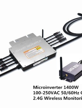 Waterproof IP65 Solar Grid Tied Micro Inverter 1400W Microi