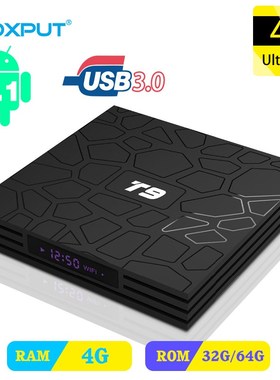 Smart Tv Box 4K Media Player Android 9.0 T9 RK3318 QuadCore