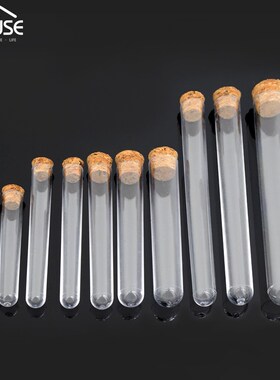 10pcs/pack Lab Glass Test Tube With Cork Stoppers 15x150mm L