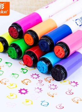 Cute Kids Drawing Pens Stamp Children seal Washable Waterco